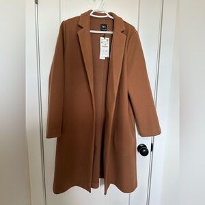 Zara Camel Wool Blend Coat